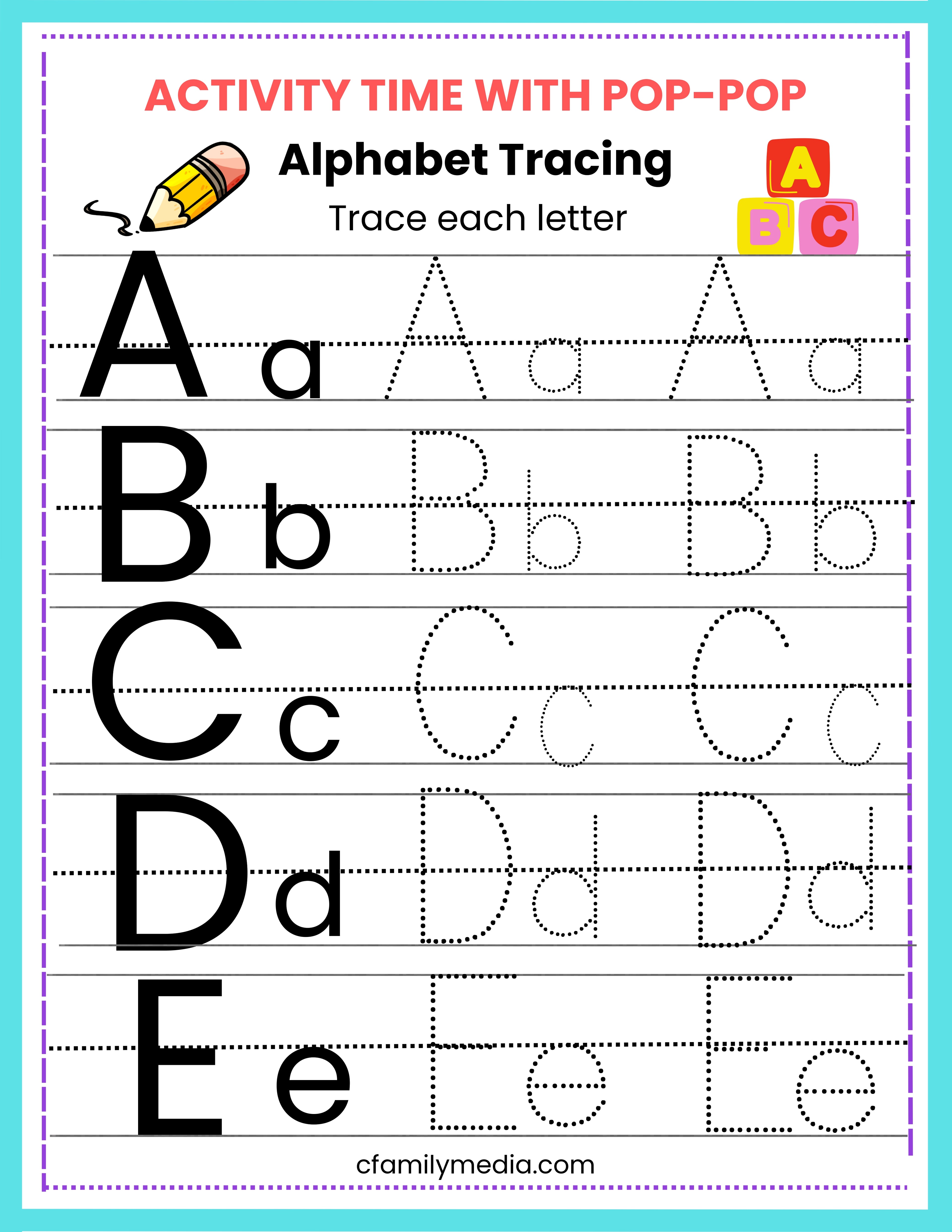 Alphabet Tracing Worksheet