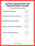 "Read With Family" Checklist